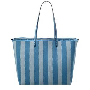 Fendi Roll Large Ff Canvas & Leather Tote, Blue
